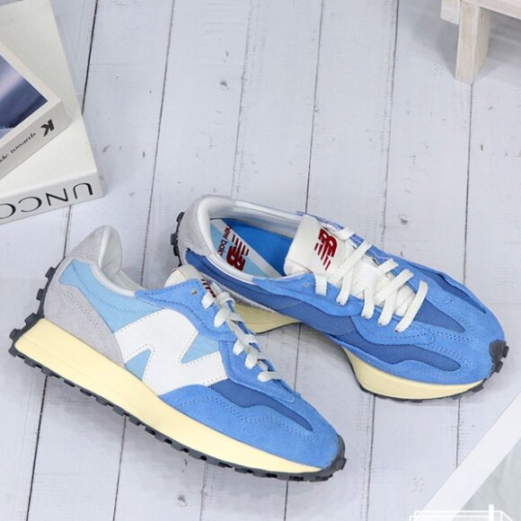 New Balance 327 Unisex WOMEN'S ~various sizes~ Sneakers Shoes Laguna Blue White - Picture 4 of 5
